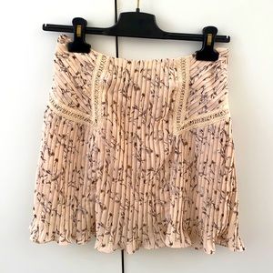Pleated summer rose skirt